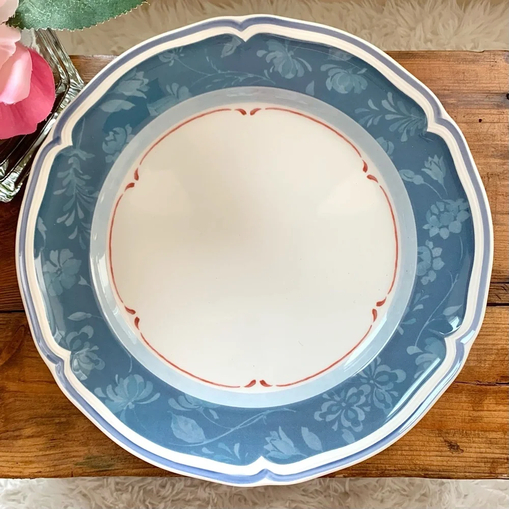 Villeroy & Boch 2 Cottage Blue Dinner Plates Country Collection / SET OF 2